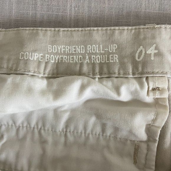 GAP‎ Cream Khaki Boyfriend Roll Up Shorts - Picture 8 of 9